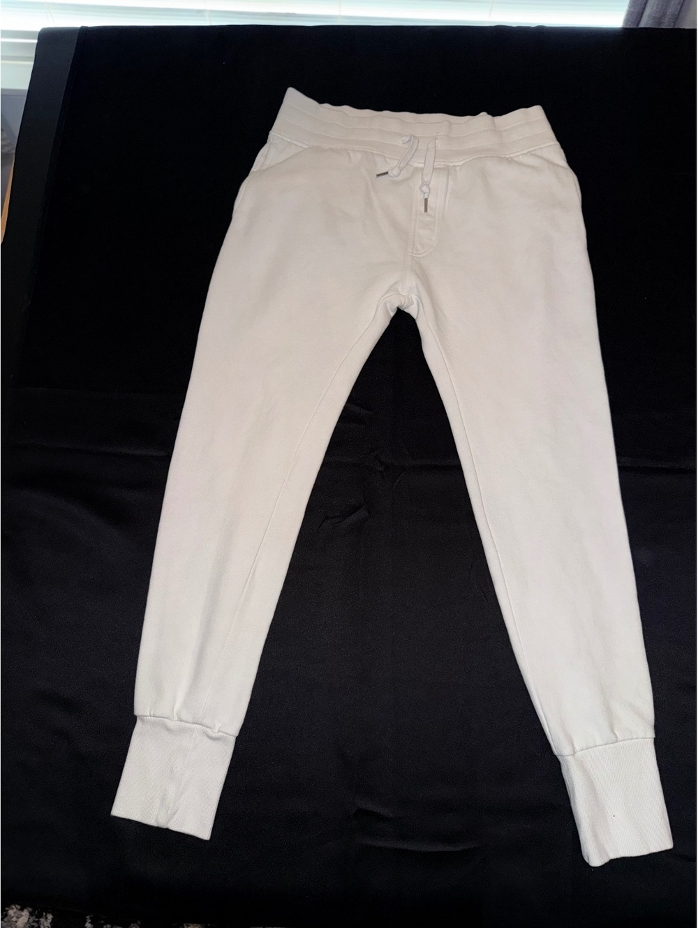 H&M Divided White Drawstring Jogger Sweatpants